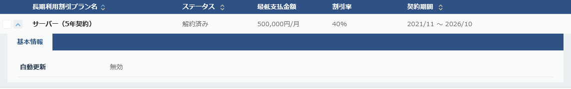 長期利用割引プラン 一覧