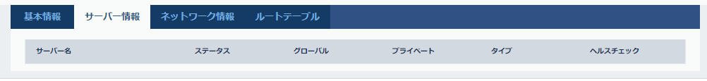 サーバー情報